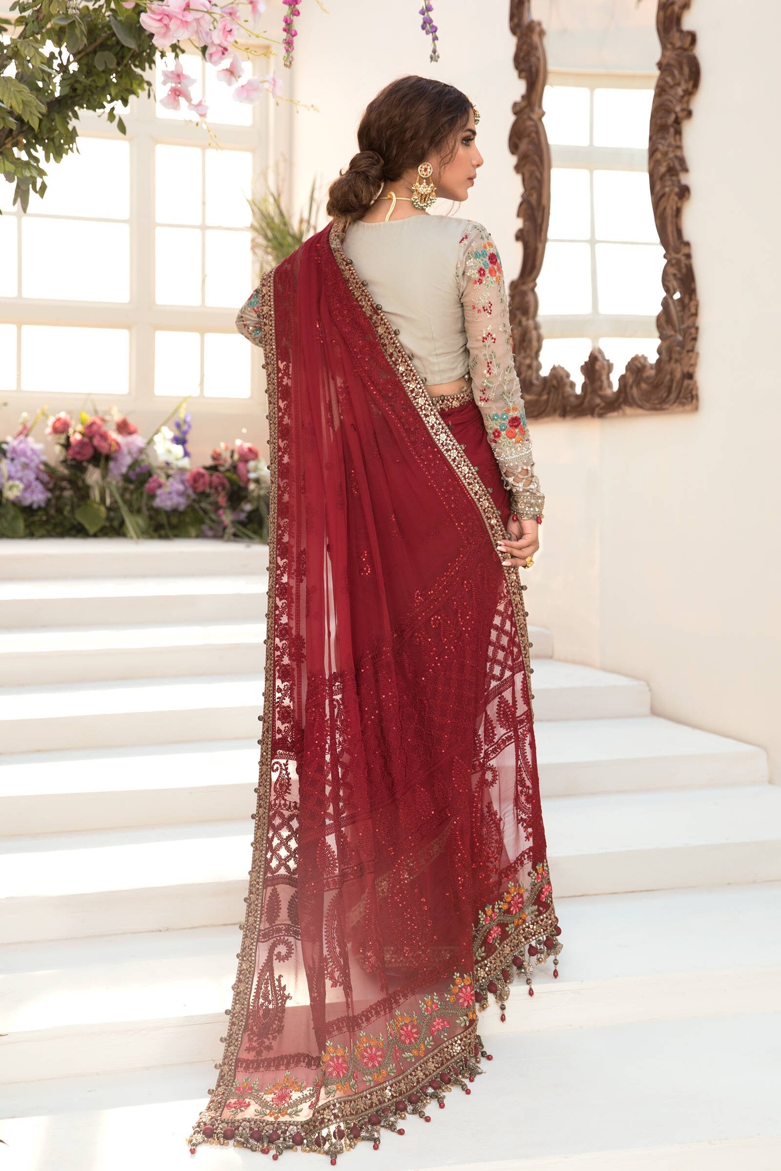 Deep Red and Beige BD-2107 (6557250814088)